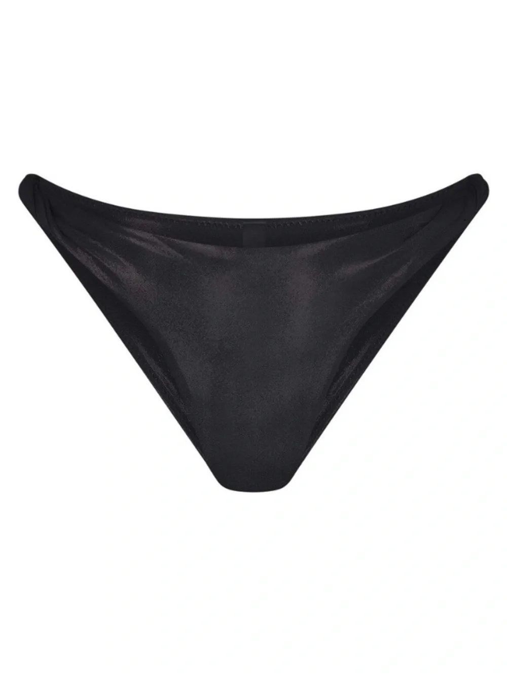SKIMS Liquid Shine Black Strapless Knot Bandeau Bikini Set—S & XS